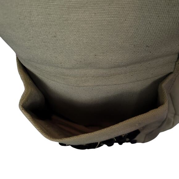 Vintage Canvas Israeli Paratrooper Bag 15"x11"x4" Heavyweight Cotton Travel Bag - Picture 9 of 10